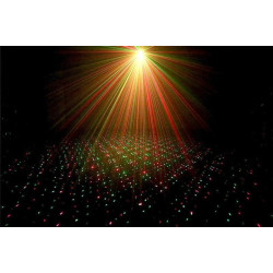 Czarny projektor laserowy RGB z uchwytem montażowym, efekt świetlny 3D na zewnątrz