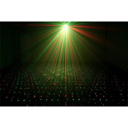 Czarny projektor laserowy RGB z uchwytem montażowym, efekt świetlny 3D na zewnątrz