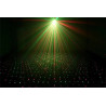 Czarny projektor laserowy RGB z uchwytem montażowym, efekt świetlny 3D na zewnątrz