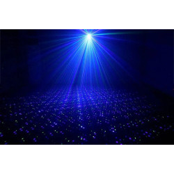 Czarny projektor laserowy RGB z uchwytem montażowym, efekt świetlny 3D na zewnątrz