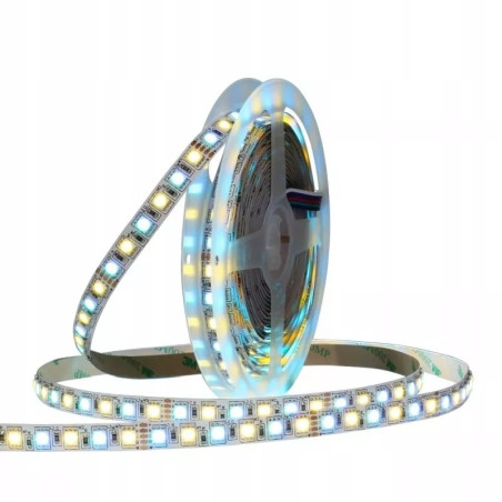 Rolowana taśma LED RGB plus ciepła biel 5 metrów z diodami SMD 5050