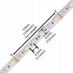 Rolowana taśma LED RGB plus ciepła biel 5 metrów z diodami SMD 5050
