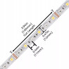 Rolowana taśma LED RGB plus ciepła biel 5 metrów z diodami SMD 5050