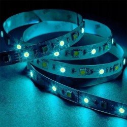 Rolowana taśma LED RGB plus ciepła biel 5 metrów z diodami SMD 5050