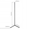 Czarna podłogowa lampa LED RGBW o wysokości 140 cm z pilotem i kolorowym światłem