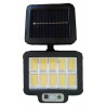 Halogen solarny z panelem fotowoltaicznym i 10 diodami LED COB, czujnik ruchu i zmierzchu