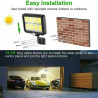 Halogen solarny z panelem fotowoltaicznym i 10 diodami LED COB, czujnik ruchu i zmierzchu