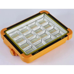 Przenośna żółto-czarna lampa LED robocza z 192 diodami i klasą ochrony IP66