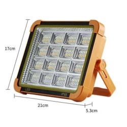 Przenośna żółto-czarna lampa LED robocza z 192 diodami i klasą ochrony IP66