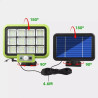 Ścienna lampa solarna LED 40W z panelem solarnym i pilotem, 162 diody LED