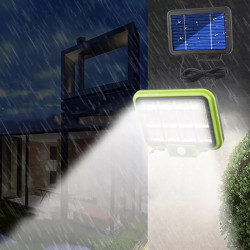 Ścienna lampa solarna LED 40W z panelem solarnym i pilotem, 162 diody LED