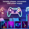 Taśma neonowa LED RGB 10 m z pilotem i zasilaniem USB, świecąca kolorowymi animacjami
