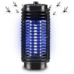 Czarna lampa owadobójcza UV stojąca lub wisząca zasilana 230V