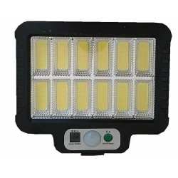 Halogen solarny ogrodowy z panelem solarnym i 12 diodami COB, czarny