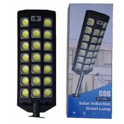 Latarnia solarna z 17 diodami LED COB, panelem solarnym i czujnikiem ruchu
