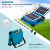 Przenośny halogen LED 150W z panelami solarnymi i kablem USB do ładowania urządzeń