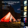 Przenośny halogen LED 150W z panelami solarnymi i kablem USB do ładowania urządzeń