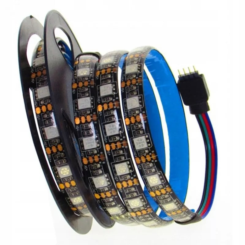 Taśma LED RGB 5 metrów na rolce z kablem USB i modułem Bluetooth