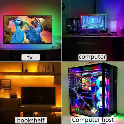 Taśma LED RGB 5 metrów na rolce z kablem USB i modułem Bluetooth
