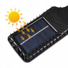 Czarna latarnia solarna z 6 diodami COB, czujnikiem ruchu i przyciskami ON/OFF