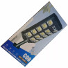 Czarna latarnia solarna LED z 14 modułami COB, panelem solarnym i mocowaniem