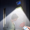 Zielono-czarna lampa solarna z 216 diodami LED, panel solarny z kablem i pilot