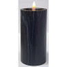 Świeca LED imitująca marmur o wymiarach 15x7,5 cm z migoczącym płomieniem