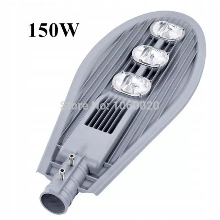 Szara aluminiowa latarnia uliczna LED 150 W z trzema modułami LED i mocowaniem