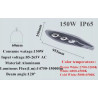 Szara aluminiowa latarnia uliczna LED 150 W z trzema modułami LED i mocowaniem