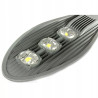 Szara aluminiowa latarnia uliczna LED 150 W z trzema modułami LED i mocowaniem