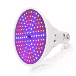 Żarówka LED do roślin z białą obudową i czerwono-niebieskimi diodami LED