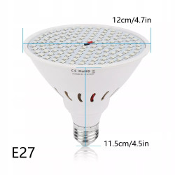 Żarówka LED do roślin z białą obudową i czerwono-niebieskimi diodami LED