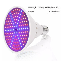 Żarówka LED do roślin z białą obudową i czerwono-niebieskimi diodami LED