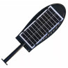 Czarna latarnia solarna z 527 diodami LED COB i panelem solarnym na spodzie