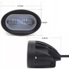 Czarny halogen LED z aluminiową obudową i uchwytem montażowym
