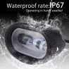 Czarny halogen LED z aluminiową obudową i uchwytem montażowym