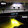 Czarny halogen LED z aluminiową obudową i uchwytem montażowym