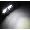 Czarny halogen LED z aluminiową obudową i uchwytem montażowym