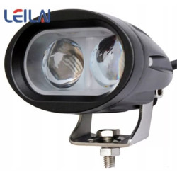 Czarny halogen LED z aluminiową obudową i uchwytem montażowym
