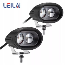 Czarny halogen LED z aluminiową obudową i uchwytem montażowym