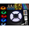 Zdjęcie taśmy LED 5m z 300 diodami RGB, pilotem i zasilaczem 12V