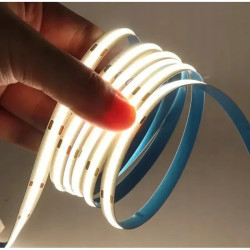 Zwinięta taśma LED COB 5m świecąca na biało neutralne z pilotem i przewodem USB