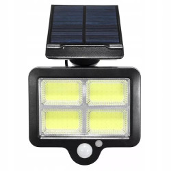 Halogen solarny z panelem, 4 diodami COB i pilotem do sterowania