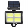 Halogen solarny z panelem, 4 diodami COB i pilotem do sterowania