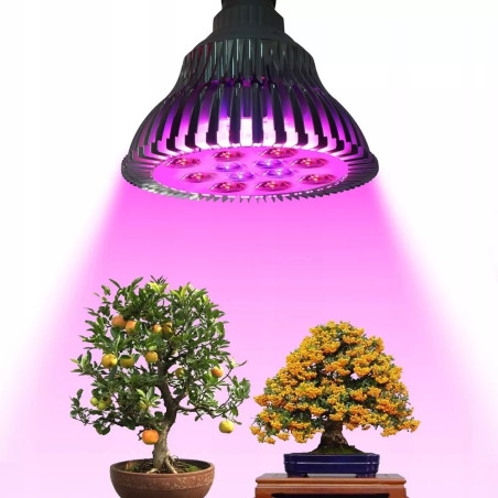 Żarówka LED do upraw roślin z gwintem E27 o mocy 21W i aluminiowym radiatorze