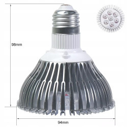Żarówka LED do upraw roślin z gwintem E27 o mocy 21W i aluminiowym radiatorze