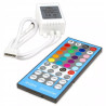 Zwinięta taśma LED RGB+W 5 metrów z widocznymi diodami 5050 i kablem złączem