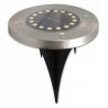 4 lampy solarne LED wbijane z 16 diodami SMD i metalową obudową