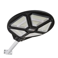 Latarnia solarna UFO z 850 diodami LED, czujnikiem ruchu i mocowaniem na rurę