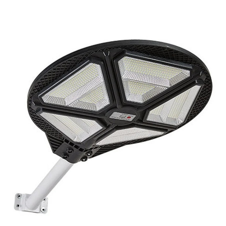 Latarnia solarna UFO z 850 diodami LED, czujnikiem ruchu i mocowaniem na rurę